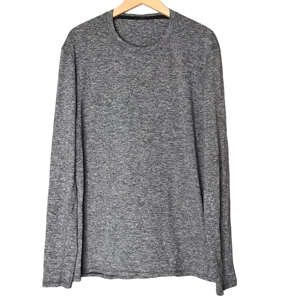 Lululemon Men’s Long Sleeve Tee Heather Grey Running Reflective ESTIMATED Large
